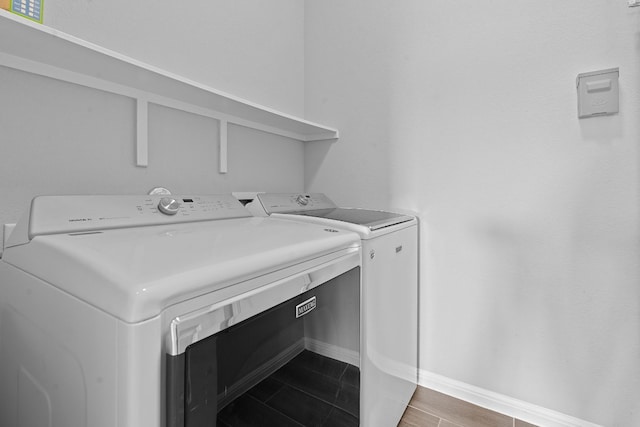 laundry room featuring washer and dryer