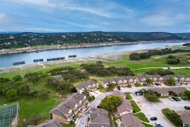 20917 Waterside Dr Unit 12, Lago Vista, TX 78645 - aerial view featuring a water view and a residential view