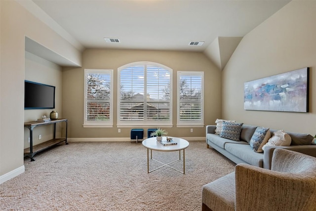 view of carpeted living room