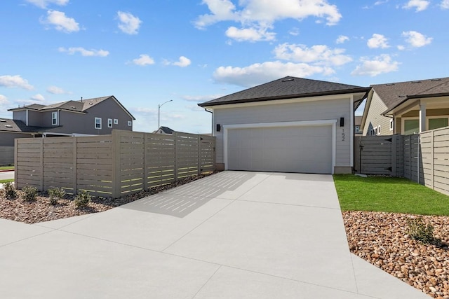 view of home's exterior featuring a garage