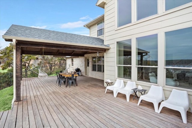 view of wooden deck