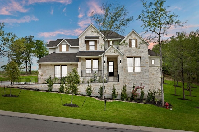 118 Bateleurfrey Cv, Cedar Creek, TX 78612 - view of front of home with stone siding and a shingled roof