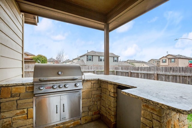 view of patio / terrace with area for grilling and grilling area