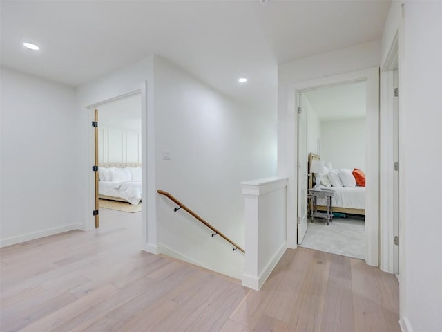 hallway featuring light hardwood / wood-style floors