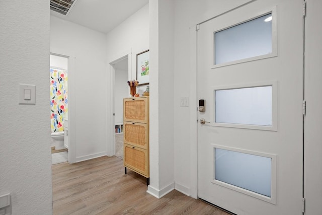 entryway featuring light hardwood / wood-style floors