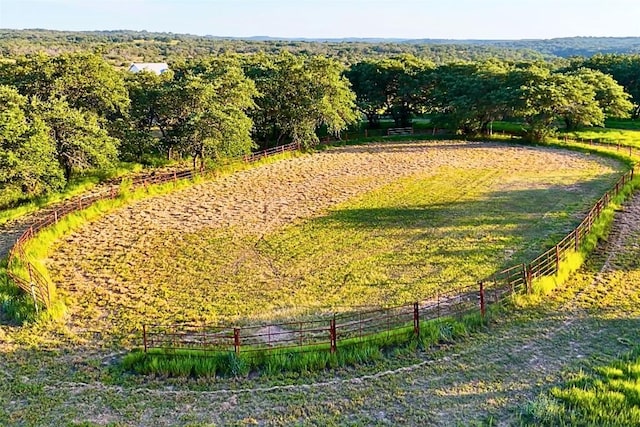 exterior space with a rural view