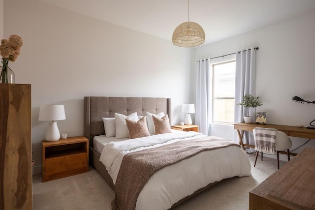 view of carpeted bedroom