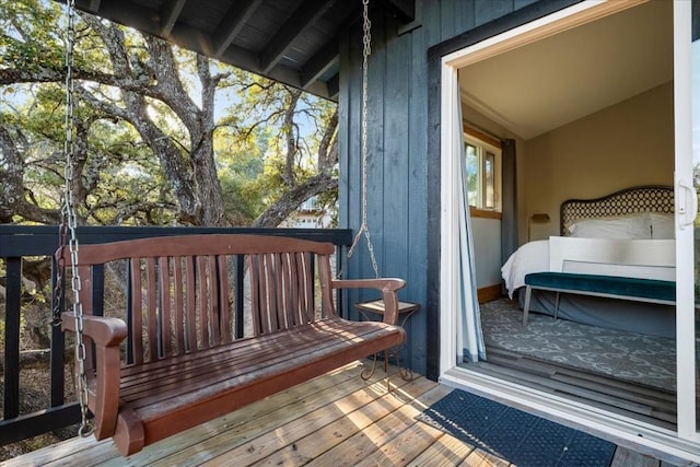 1309 Edgewater Dr, Spicewood, TX 78669 - view of wooden terrace