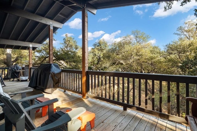 view of wooden deck