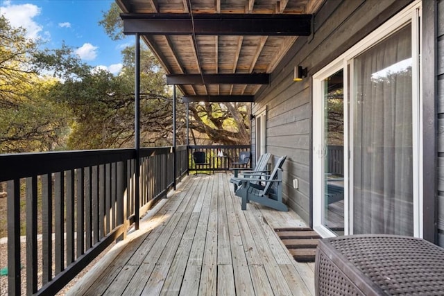 view of wooden terrace