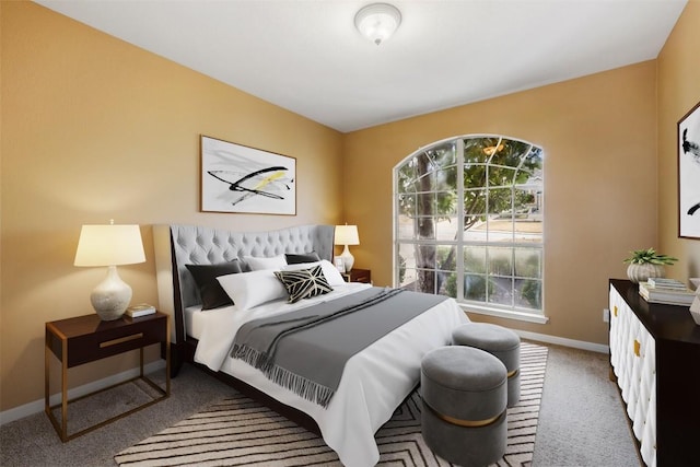 bedroom with carpet floors