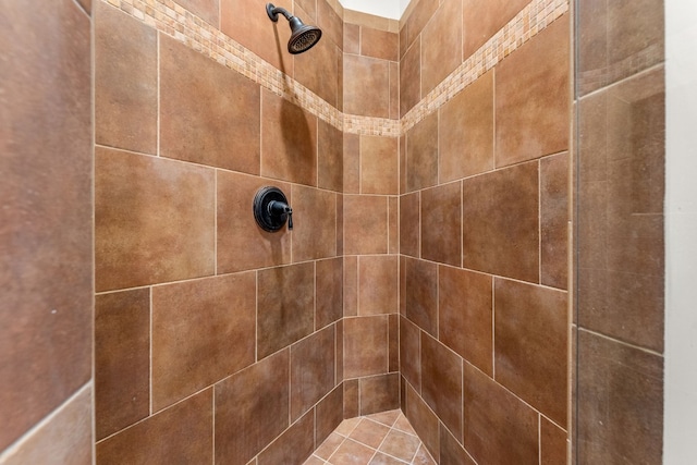 details with tiled shower