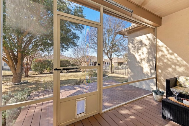 view of sunroom / solarium