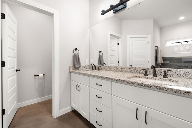 bathroom featuring vanity