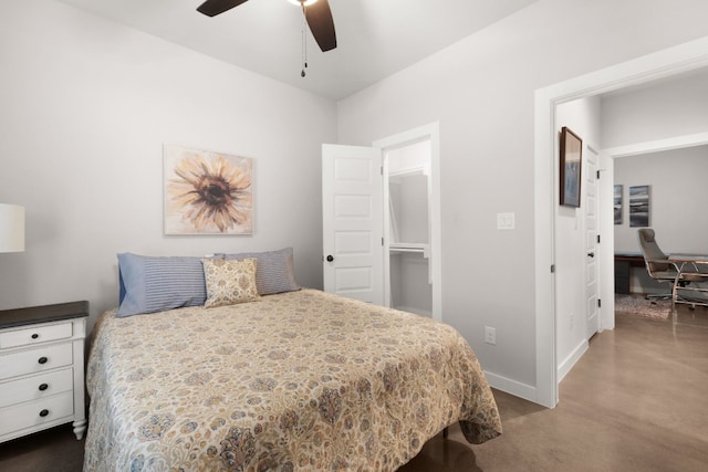 bedroom with ceiling fan