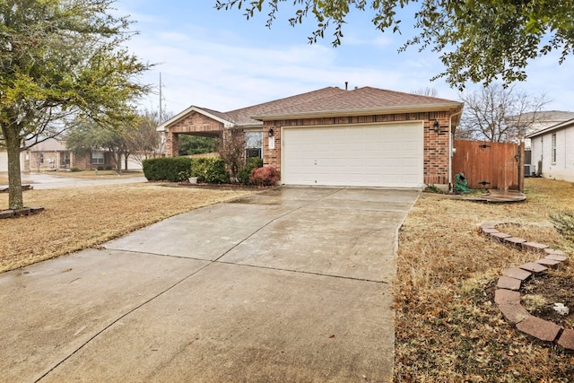 view of side of property with a garage