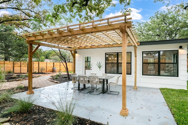 view of patio / terrace with a pergola