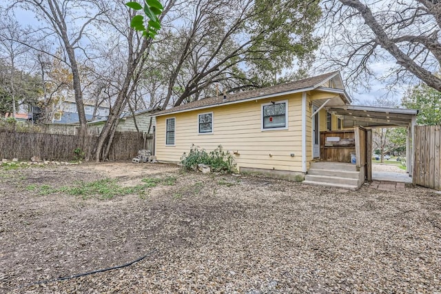 view of back of property