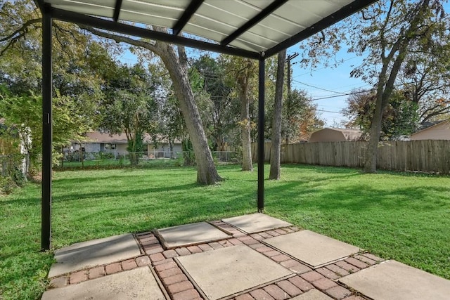 view of yard with a patio