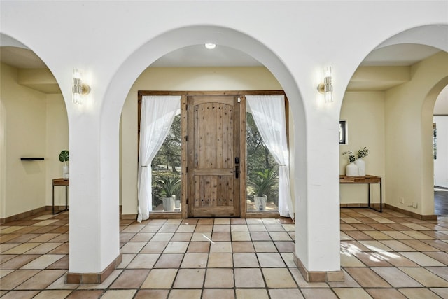 view of tiled foyer