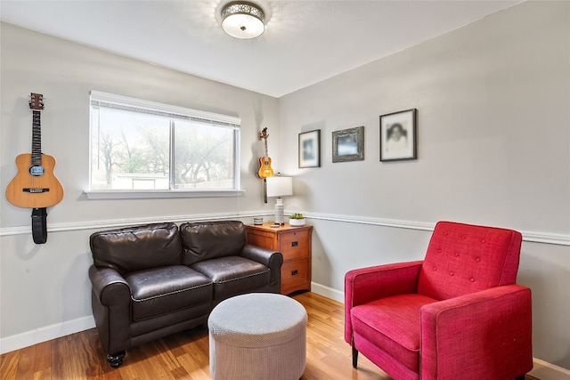 2502 Spruceleaf Cir, Austin, TX 78757 - sitting room featuring wood finished floors and baseboards
