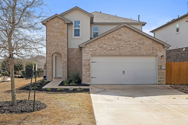 front facade featuring a garage