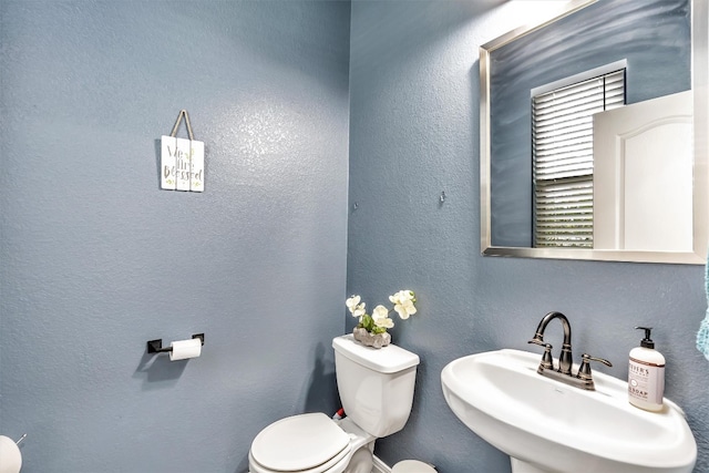 bathroom featuring toilet and sink