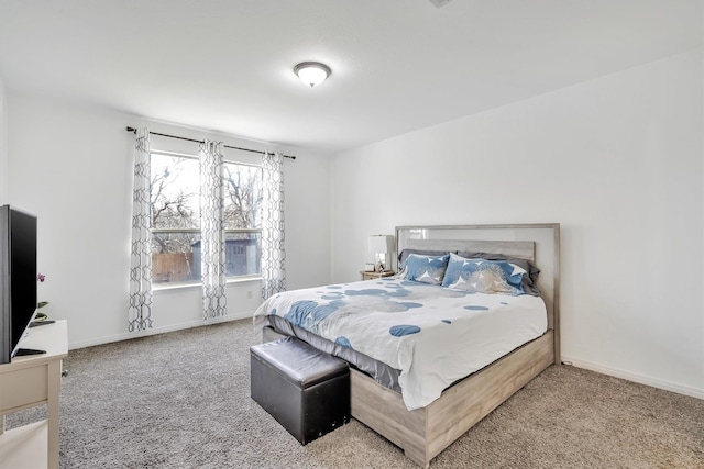 bedroom with carpet floors