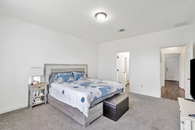 bedroom with carpet floors