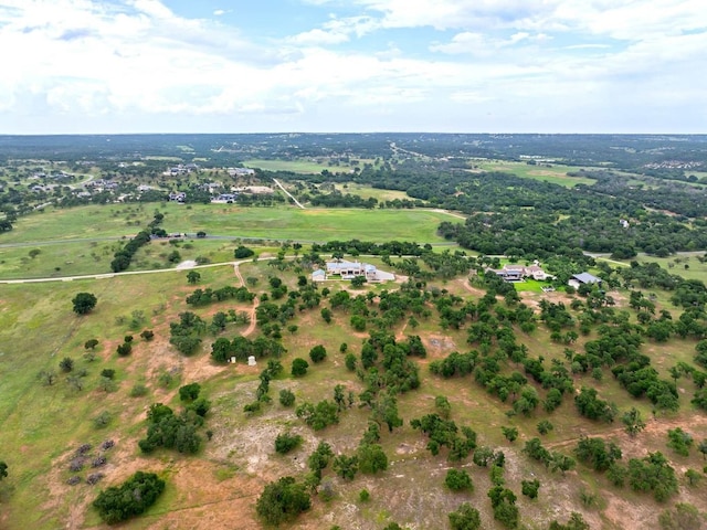 drone / aerial view with a rural view