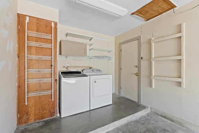 laundry room featuring washer and dryer