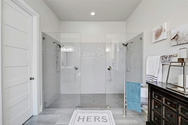 bathroom featuring an enclosed shower