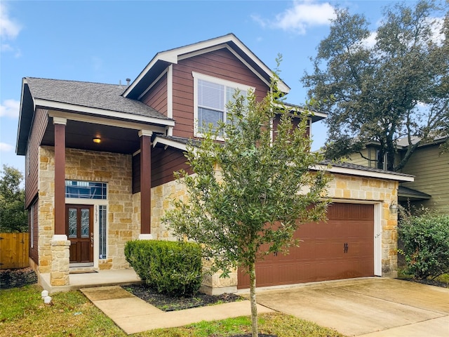 view of front of home featuring a garage