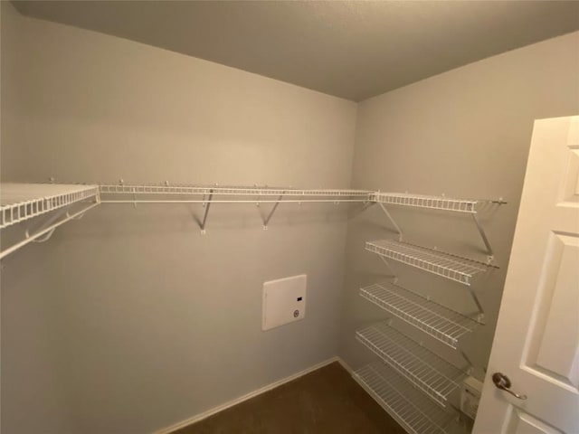 clothes washing area with hookup for an electric dryer