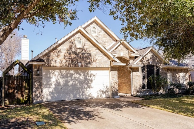 view of front facade featuring a garage