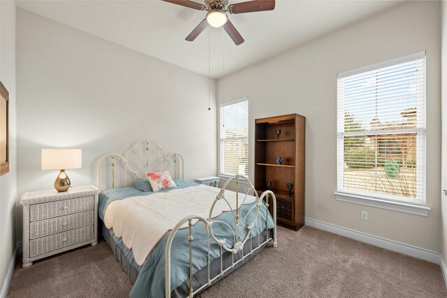 204 Delfino Cir, Lakeway, TX 78734 - carpeted bedroom with baseboards and a ceiling fan