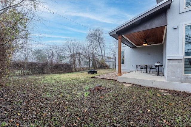 3301 Rockhurst Ln, Austin, TX 78723 - view of yard with ceiling fan and a patio