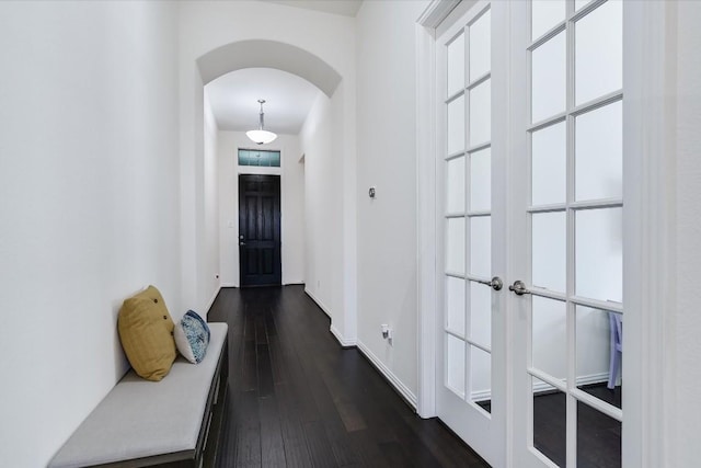 interior space featuring dark hardwood / wood-style floors