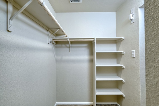 view of walk in closet