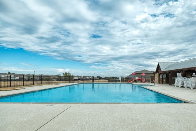 view of pool with a patio area