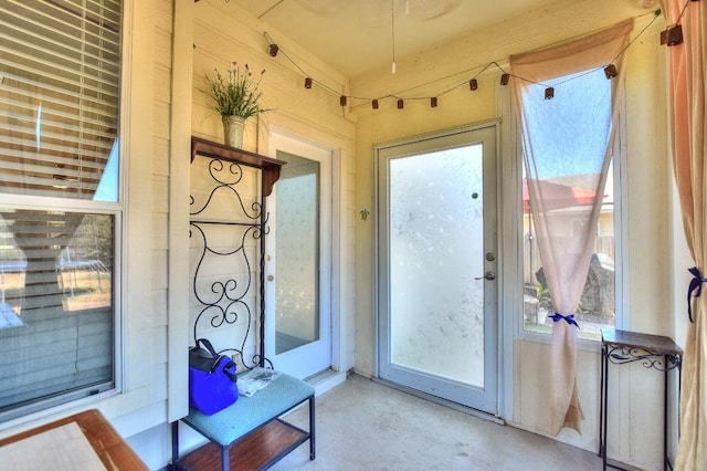 doorway with plenty of natural light