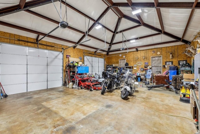 garage featuring a garage door opener