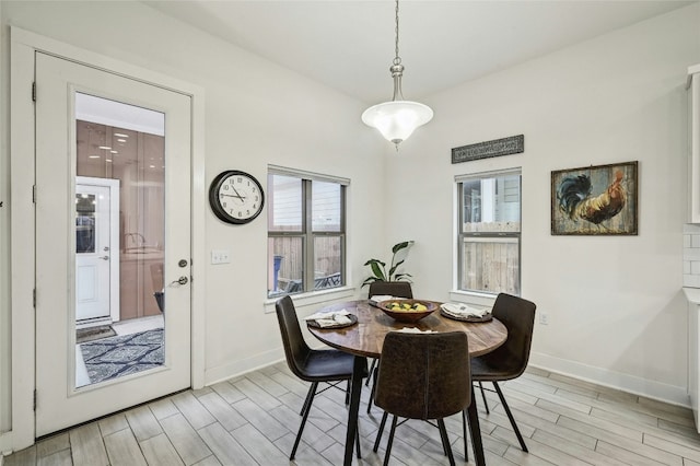 view of dining area