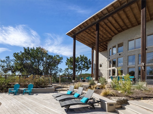 view of wooden deck