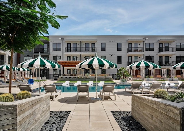 view of pool with a patio