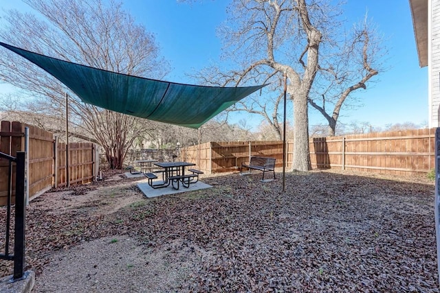 view of yard with a patio