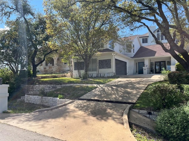 view of front of home featuring a garage