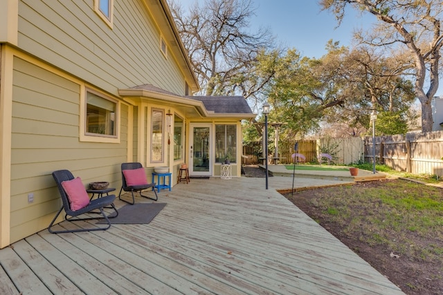 view of wooden deck