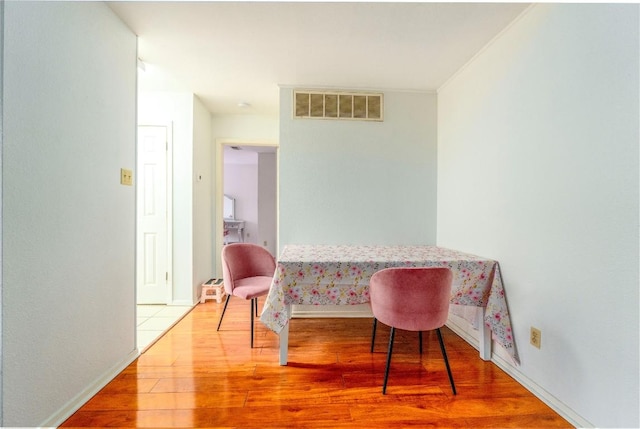 interior space with hardwood / wood-style flooring