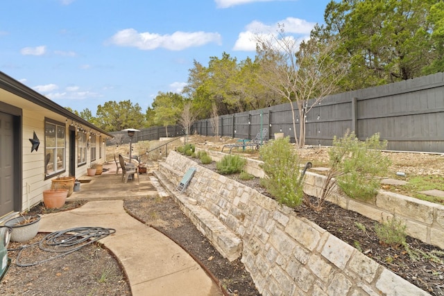 view of yard featuring a patio area